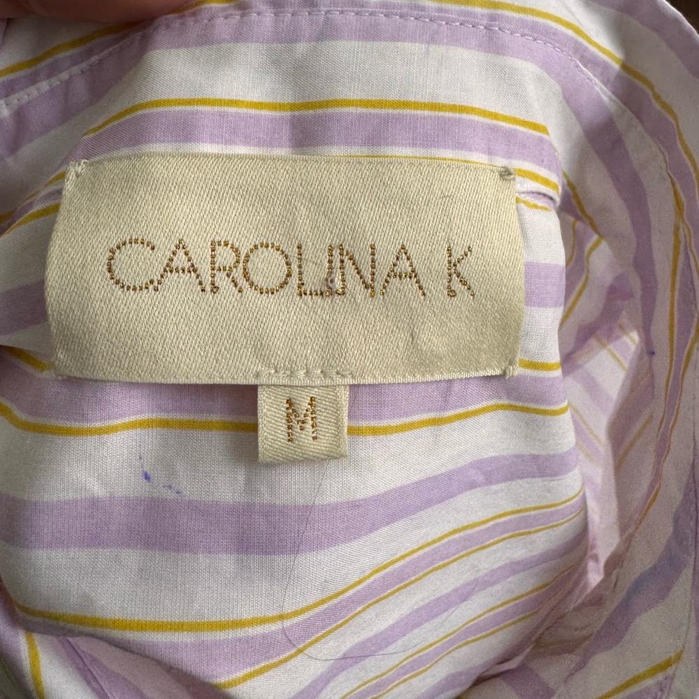 Tuckernuck Carolina K 100% cotton Striped Puff Sleeve Blouse - Picture 8 of 8